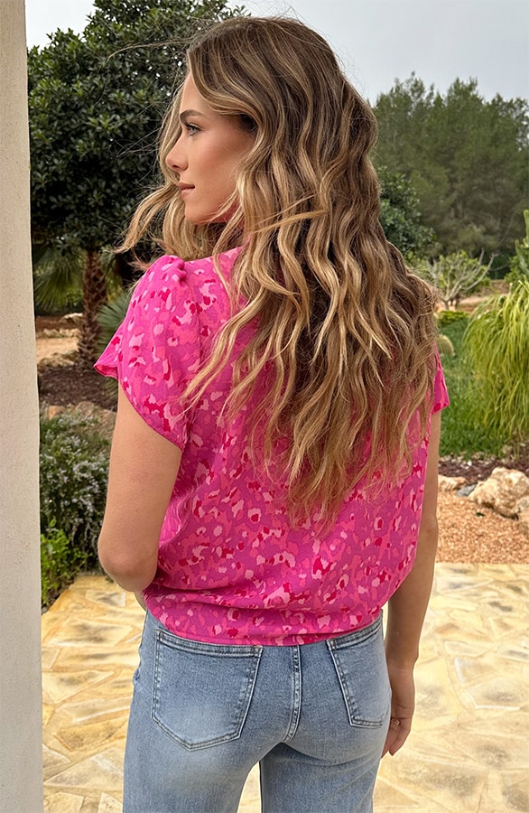 Liv Col Top Print Roze – tops, foto 3