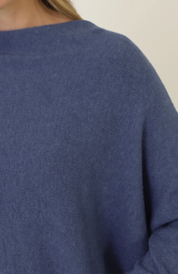 Oversized Soft Trui Dark Blue – truien, foto 4