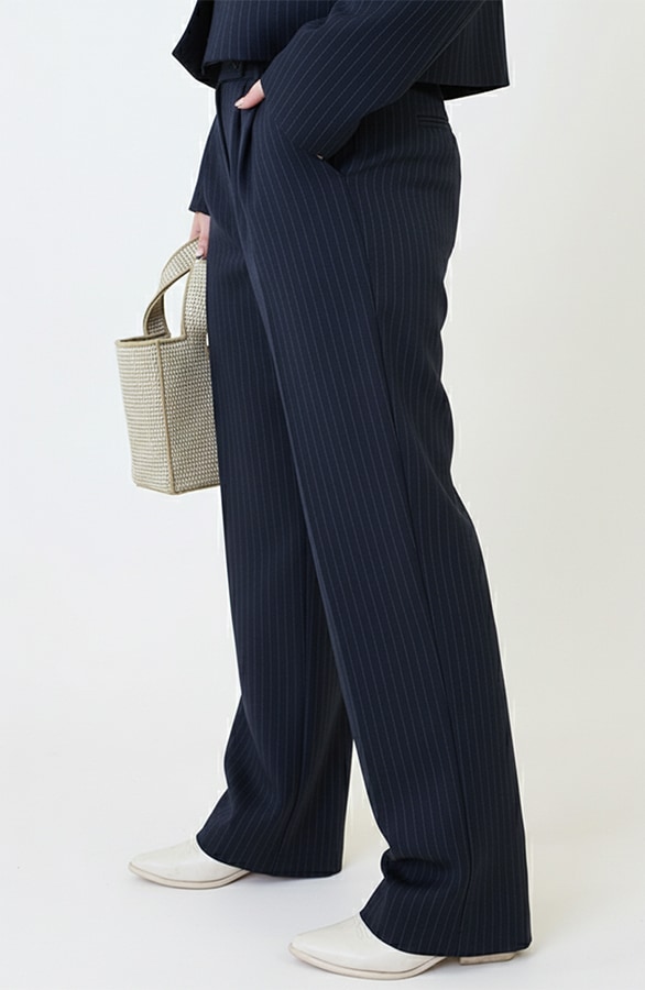 Palazzo Pantalon Navy Stripes – broeken, foto 3