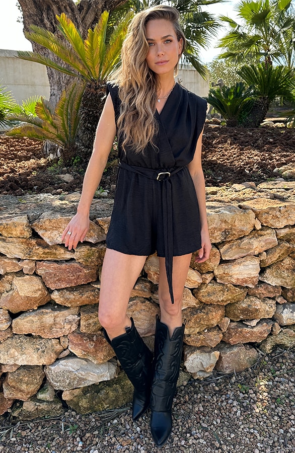 Playsuit Cala Vadella Zwart – jumpsuits en playsuits, foto 4