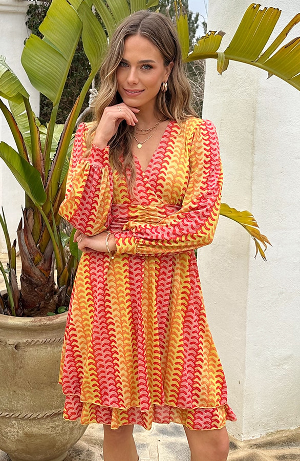 Smocked Waistband Lurex Jurk Lemonade – jurken, foto 8