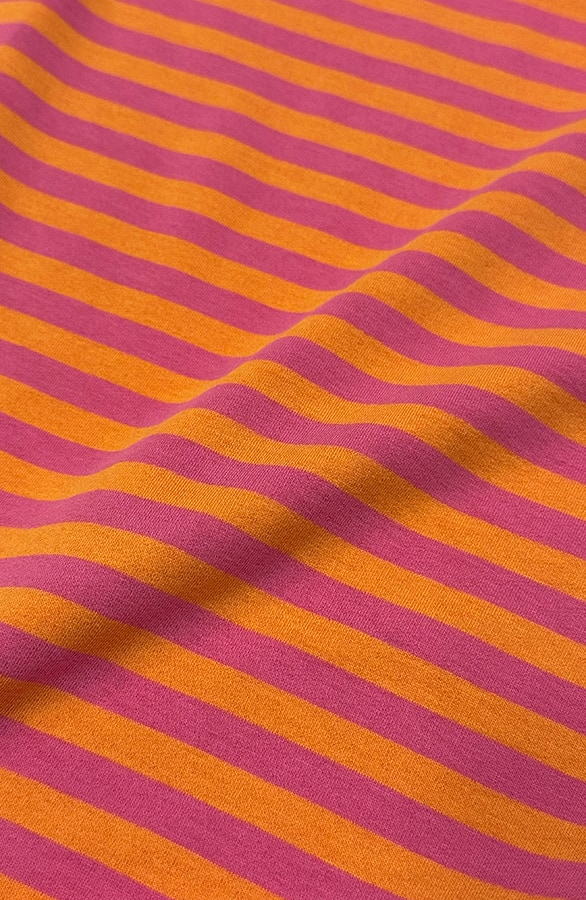 Strepen T-Shirt Katoen Fuchsia Orange – tops, foto 4