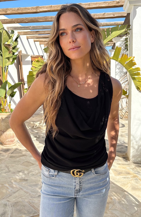 Waterval Hals Top Zwart – tops, foto 6