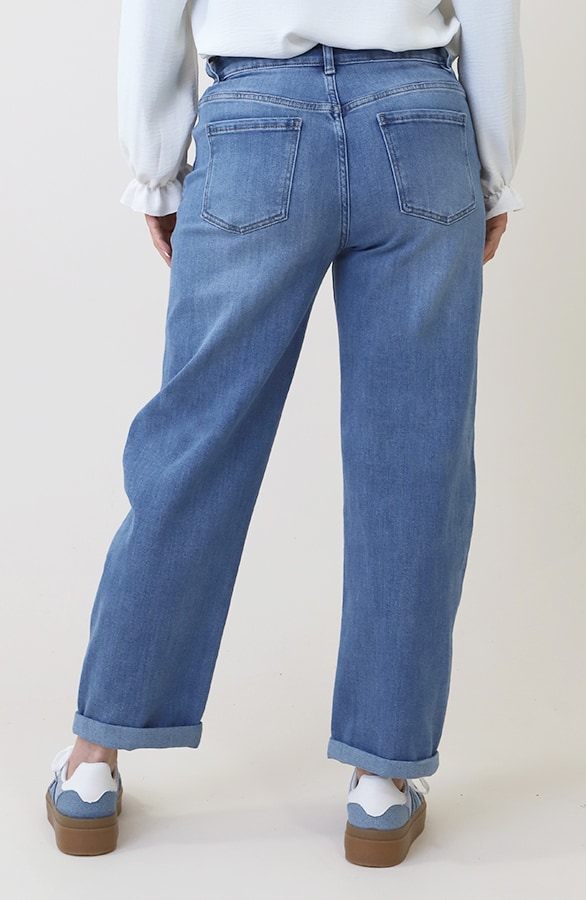 Barrel Jeans Stretch Mid Blue – spijkerbroeken, foto 10