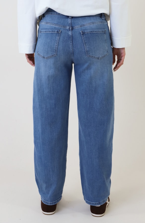Barrel Jeans Stretch Mid Blue – spijkerbroeken, foto 7