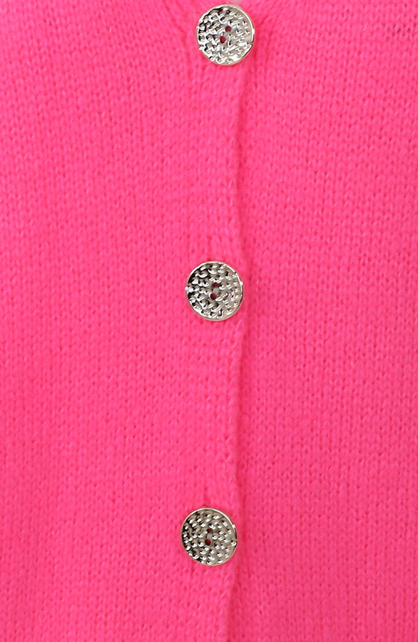 Cardigan Short Sleeve Neon Fuchsia – vesten, foto 4