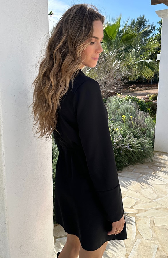 Classic Elegant Blazer Dress Zwart – jurken, foto 3