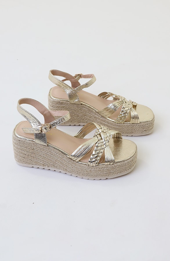 Espadrille Wedges Sandals Gold – alle schoenen, foto 4
