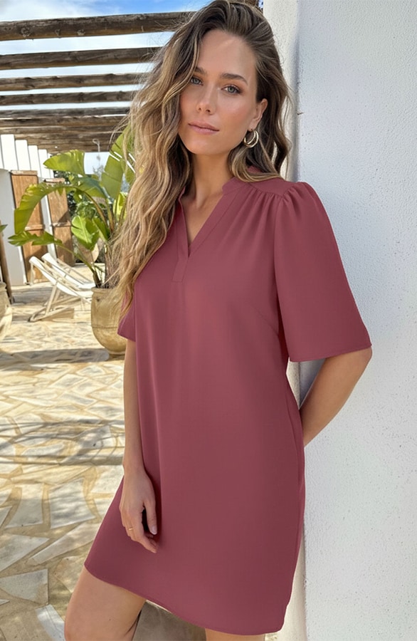 Lilly Pocket Tuniek Dust Roze – jurken, foto 5