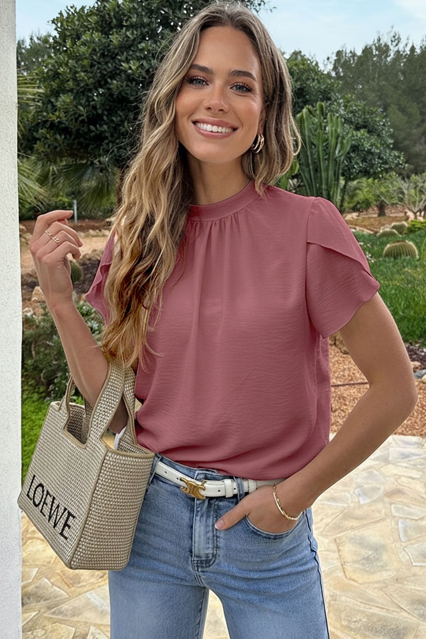 Liv Col Top Dust Roze – tops, foto 5