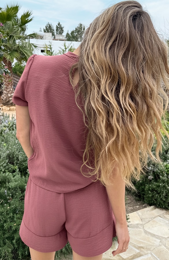 Liv Ruffle Skort Dust Roze – shorts, foto 3
