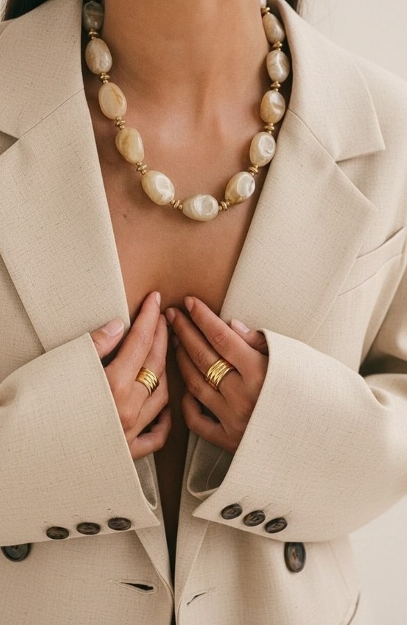 Marble Ketting Beige – alle accessoires
