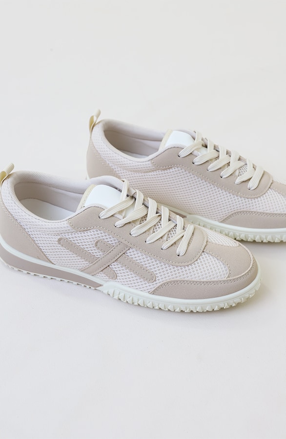 Mesh Dames Sneakers Beige – alle schoenen, foto 3