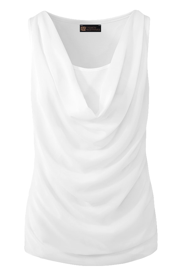 Waterval Hals Top Ecru – tops, foto 9