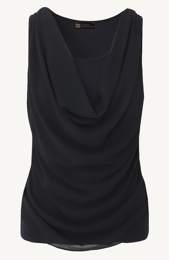 Waterval Hals Top Zwart – tops, foto 8