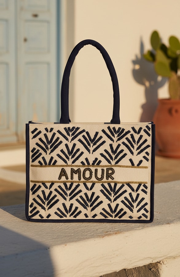 Beaded Handmade Tote Bag Amour, Alle Accessoires, Foto 3