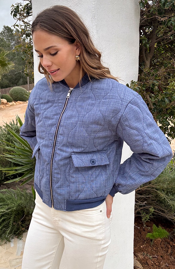 Denim Bomber Jacket Detail – jassen