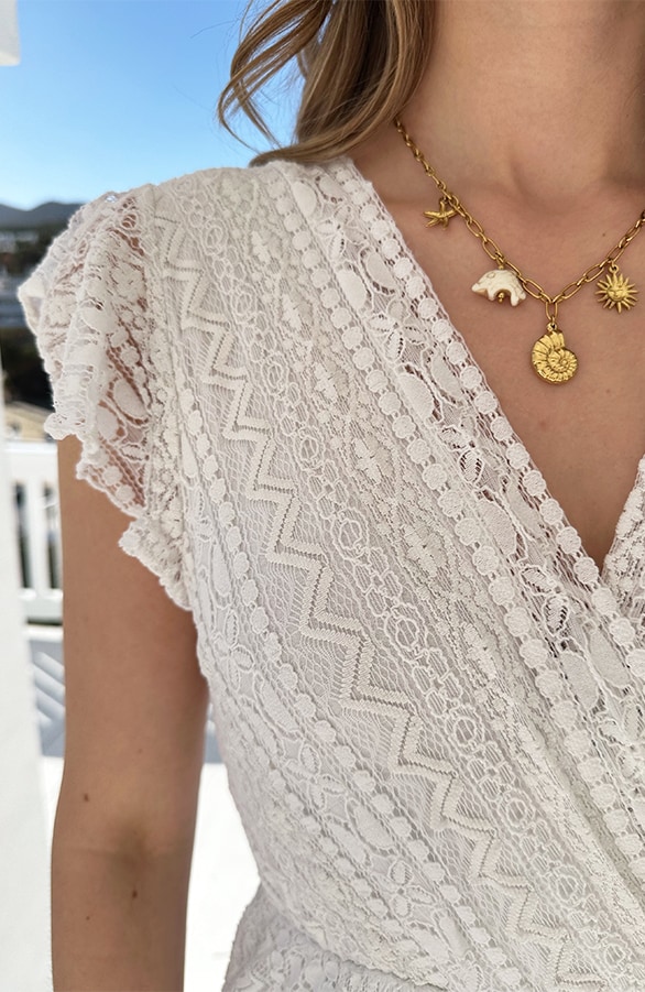 Kanten Jurk Deluxe Creme – jurken, foto 5