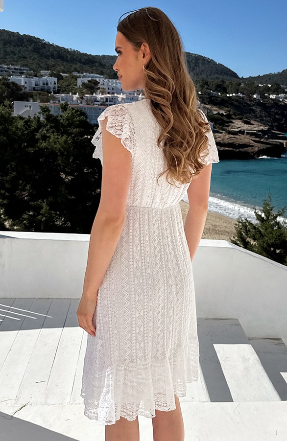 Kanten Jurk Deluxe Creme – jurken, foto 4