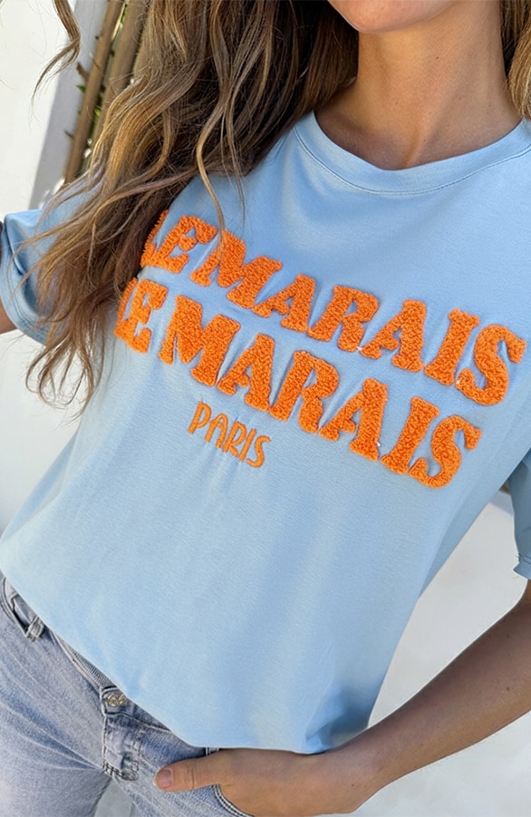 Le Marais T-Shirt Oversized Baby Blue – tops, foto 5