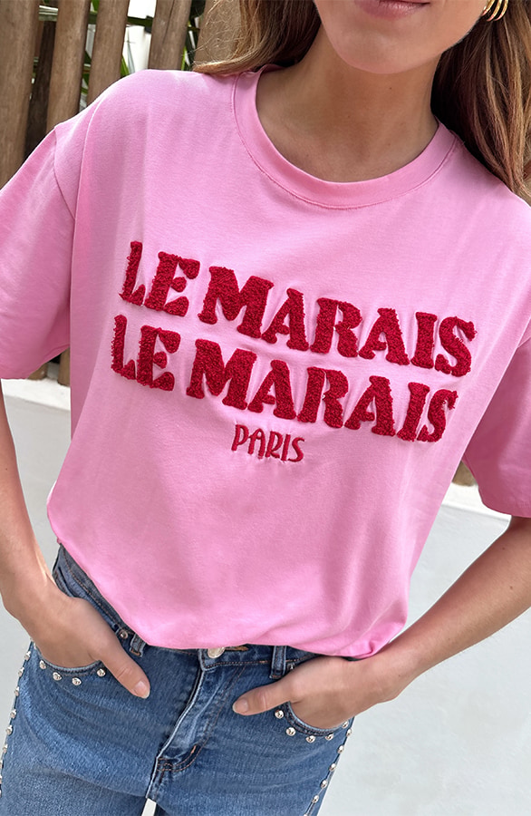 Le Marais T-Shirt Oversized Fuchsia Red – tops, foto 5
