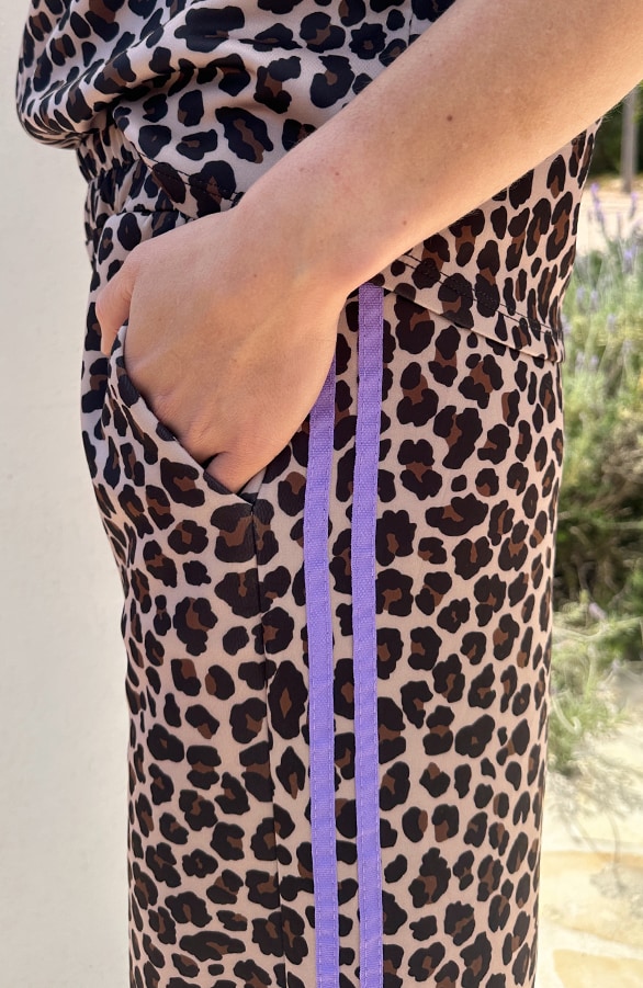 Leopard Bies Broek Lila – broeken, foto 6