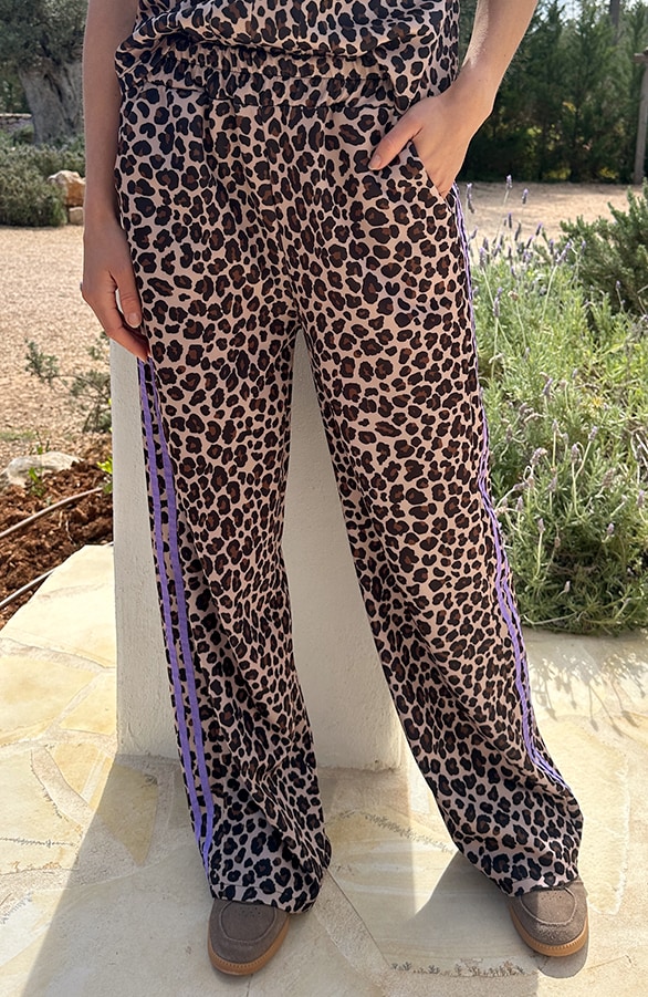 Leopard Bies Broek Lila – broeken, foto 4