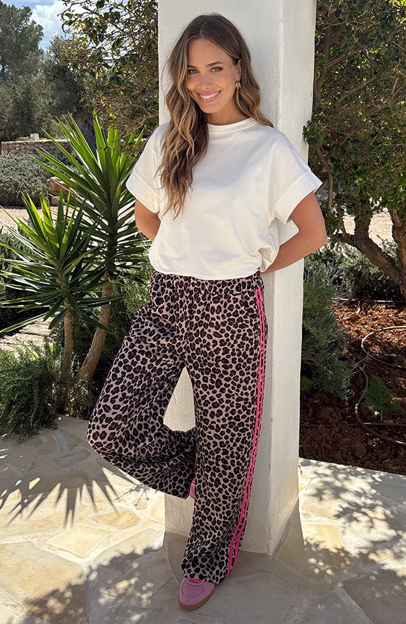 Leopard Bies Broek Pink – broeken, foto 3