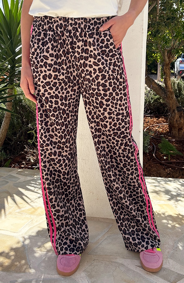 Leopard Bies Broek Pink – broeken, foto 4