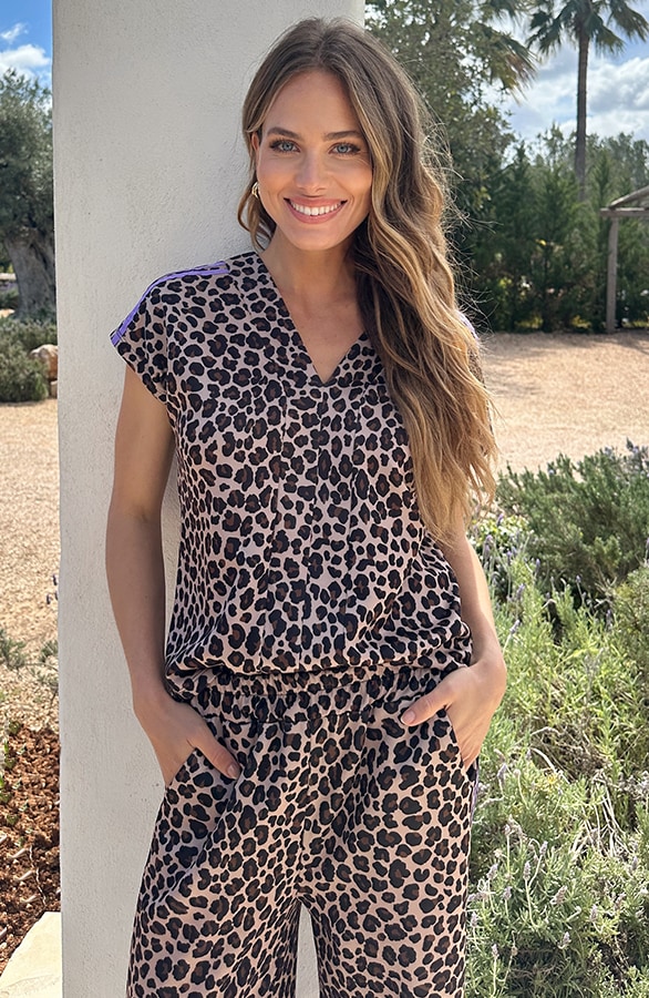 Leopard Bies Top Lila – tops, foto 3