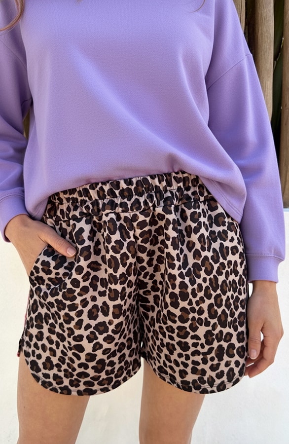 Leopard Bies Short Lila – shorts, foto 2