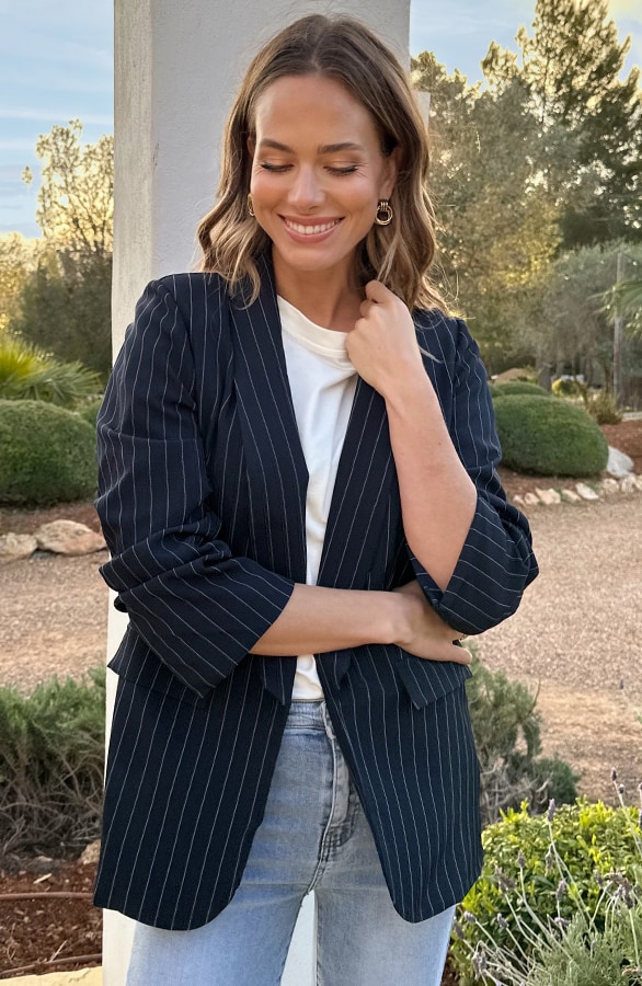Limited Blazer Stripes Marine – jassen, foto 5