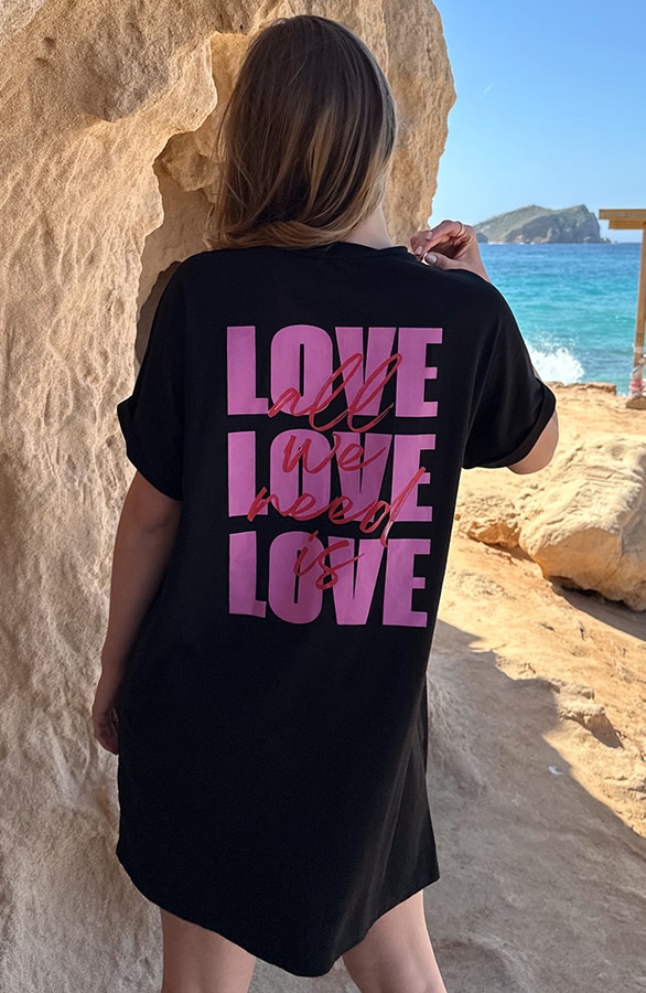 Loosefit Tee Dress All We Need Is Love – jurken