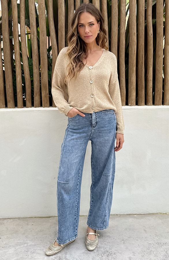 Lurex Cardigan Goud – vesten, foto 6