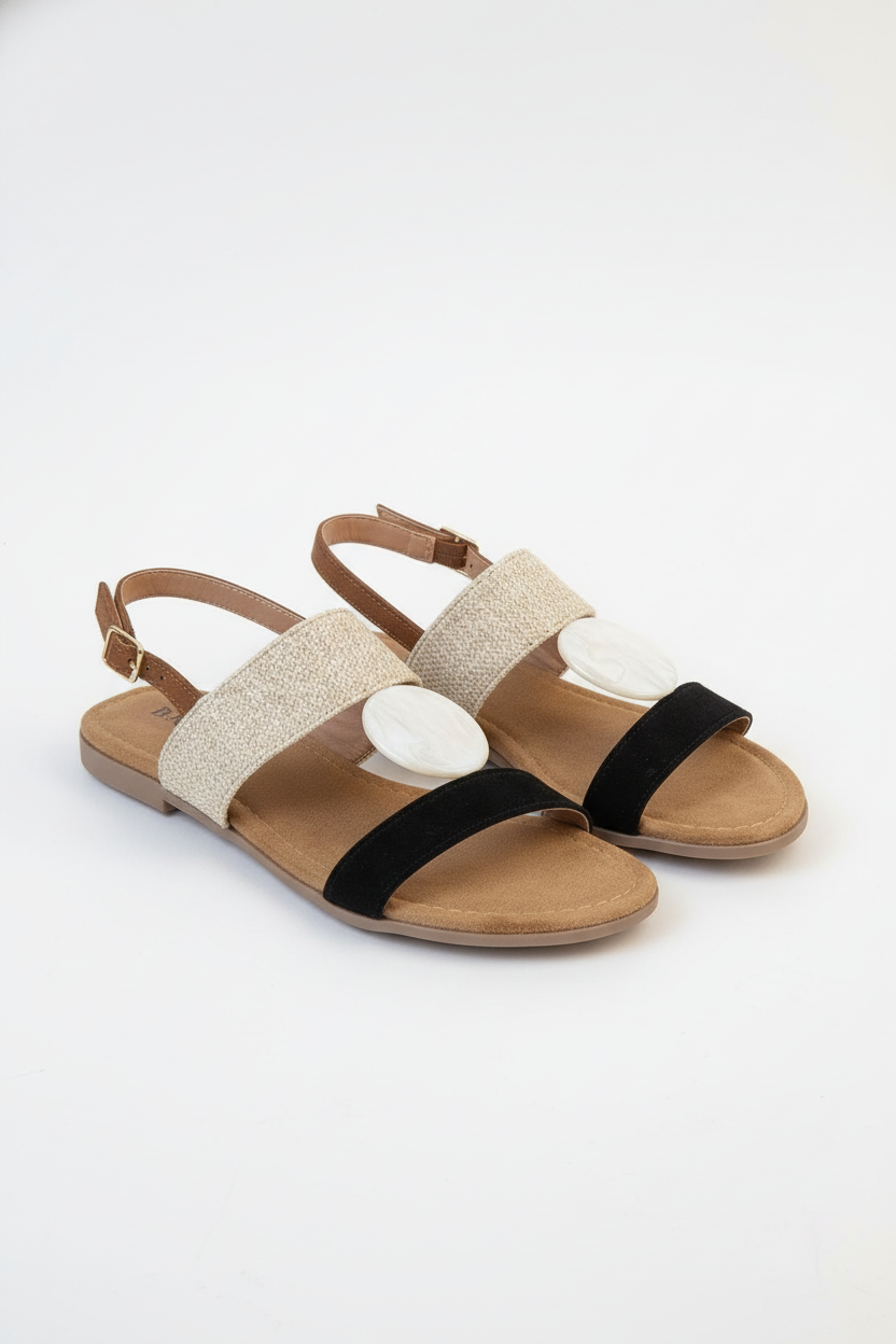 Luxe Detailed Sandaal Zwart – alle schoenen, foto 2
