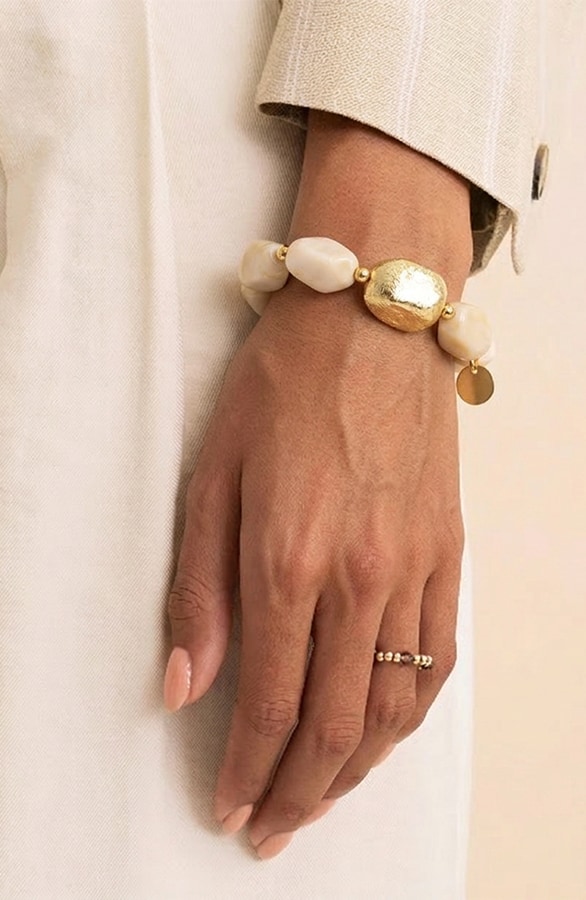 Marble Armband Beige Gold – shoparchief