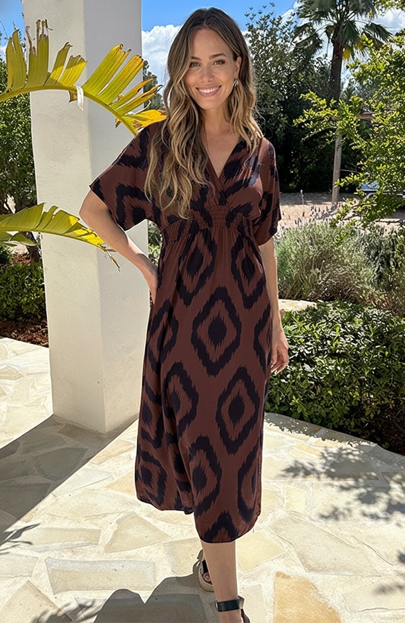 Maxi Dress Oversized Print Choco – jurken