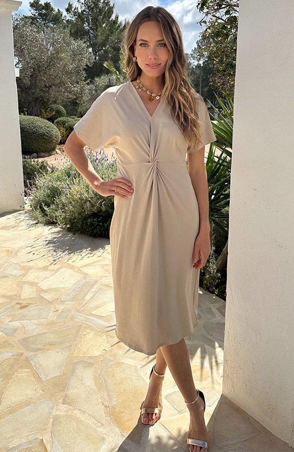 Most Needed Jurk Katoen Stretch Beige – jurken, foto 7