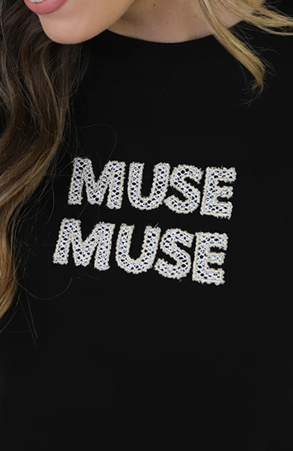 Muse Muse T-shirt Zwart – tops, foto 4