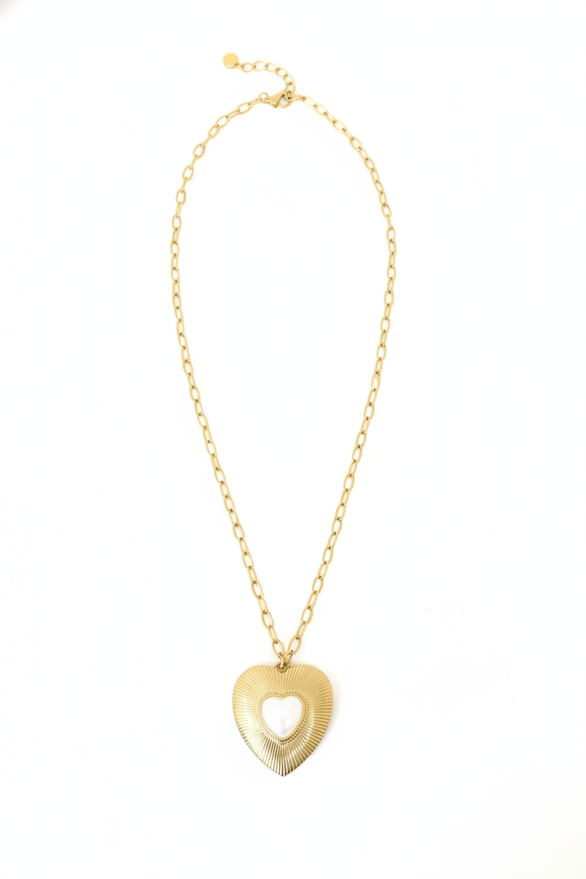 Necklace Heart Marble Long Gold – alle accessoires, foto 2