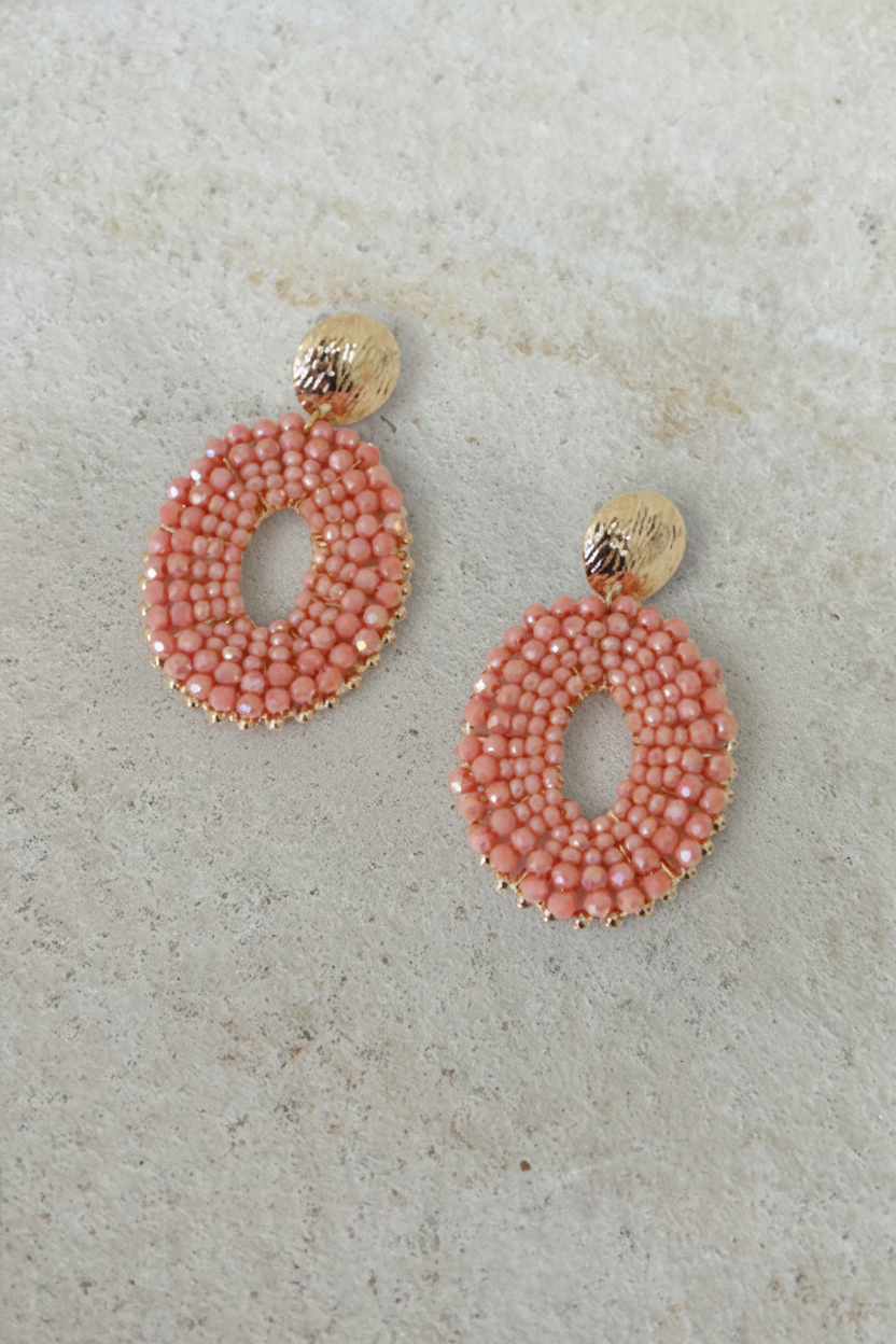 Oval Beads Oorbellen Koraal – alle accessoires