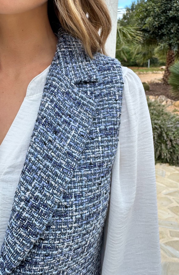 Premium Elegant Gilet Tweed Blauw – gilets, foto 4
