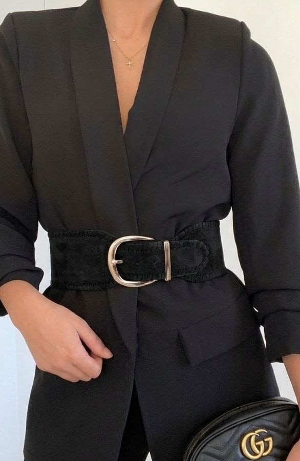 Suede Tailleriem Stretch Zwart – alle accessoires