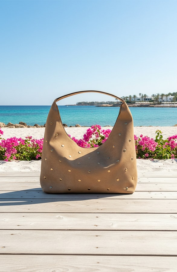Suedine Studded Boho Shoulder Bag – alle accessoires, foto 4