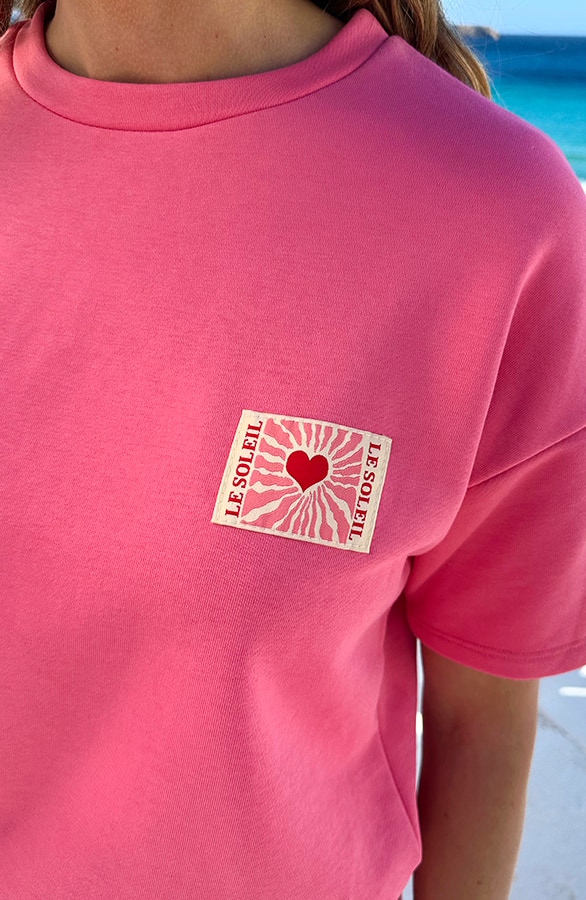 Sweat T-Shirt Le Soleil Koraal Patch – tops, foto 5