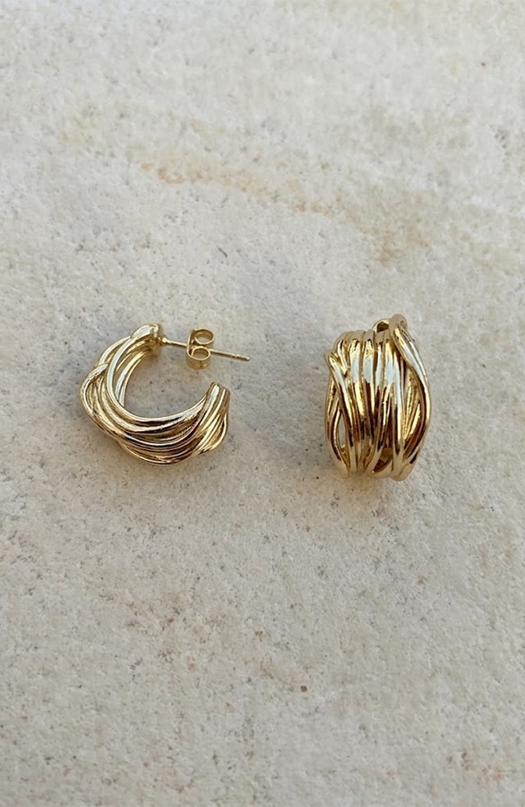 Twisted Hoop Ohrringe Gold, Alle Accessoires
