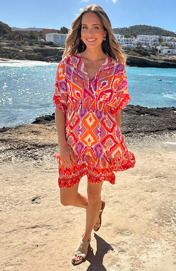 Viscose Ruffle Laagjes Jurk – jurken, foto 6
