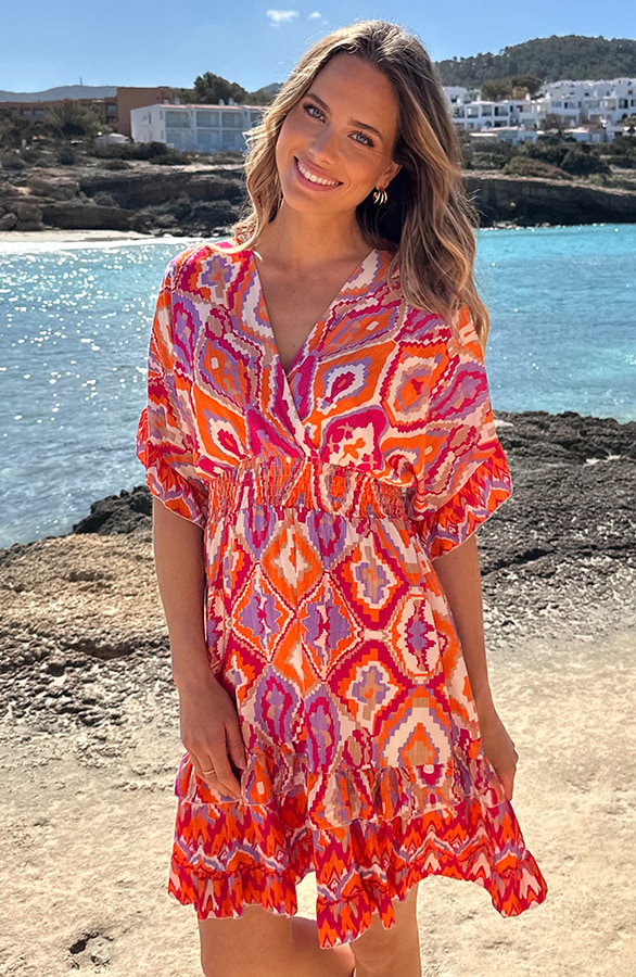 Viscose Ruffle Laagjes Jurk – jurken