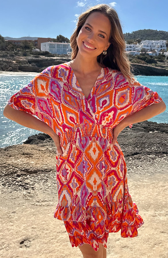 Viscose Ruffle Laagjes Jurk – jurken, foto 8