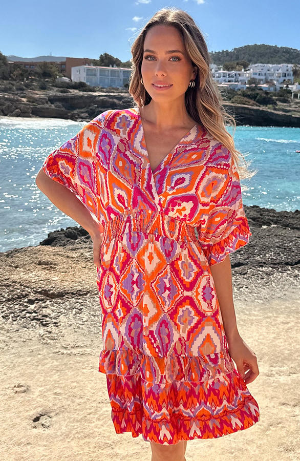 Viscose Ruffle Laagjes Jurk – jurken, foto 9
